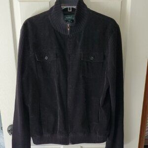 Ralph Lauren Black Corduroy Cotton Jacket XL